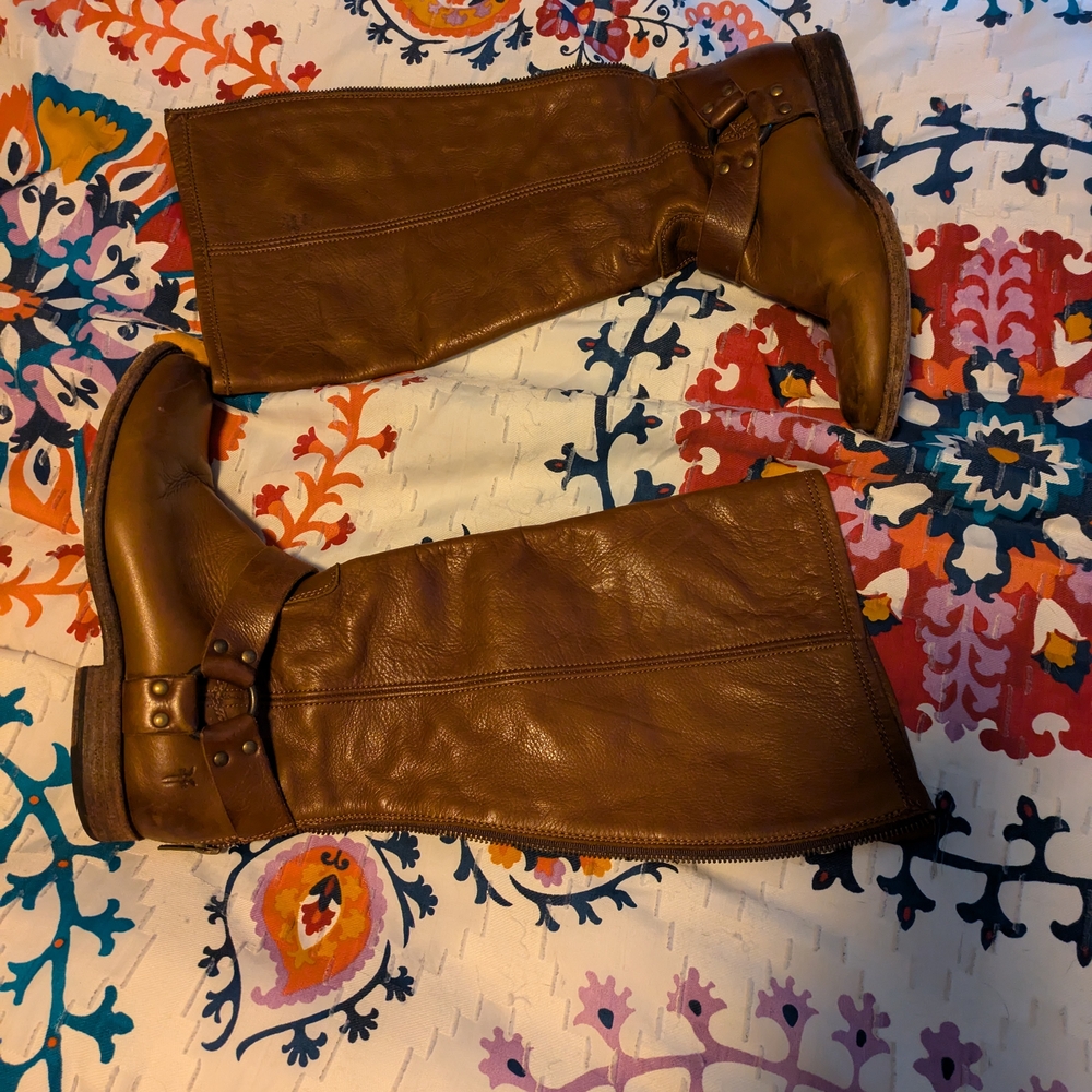Frye Brown Leather Knee-High Boots